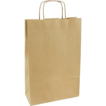 Hnědá papírová taška 32x16x41 cm se zkrouceným uchem - 1 ks
