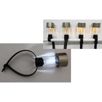 Stojací lampa Lampa, solární závěsná lampa NA TRYTYTCE studená bílá 8,5x4,5 cm ČERNÁ