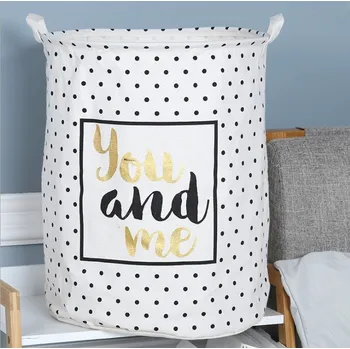 Úložný box Kontejner, látkový koš na skladování YOU AND ME 45x35 cm