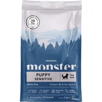 Monster Original granule pro štěňata Sensitive bílá ryba Hmotnost: 2 kg