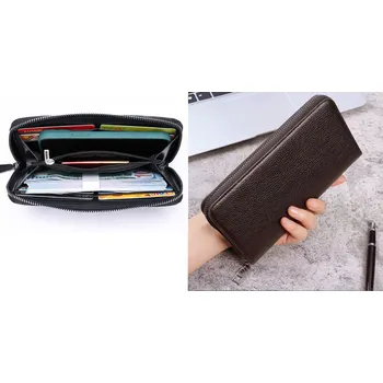 Dámská peněženka s jednou přihrádkou 19 x 9 x 2,5 cm ČOKOLÁDOVÁ