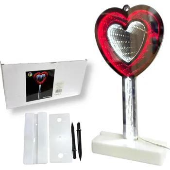 Vánoční dekorace LED dekorace 3D SRDCE 28x14x1 cm