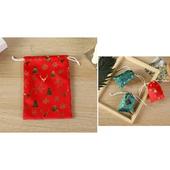 Šperkovnice Pouzdro na šperky, velurový dárek 20x15 cm ČERVENÝ zlatý vzor