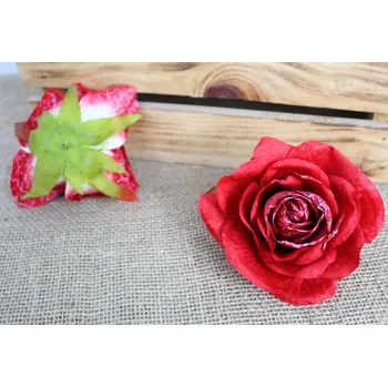 umělá květina Květina RŮŽE sušená skvrnitá 12x6,5 cm ČERVENÁ