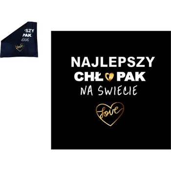 Povlak na dekorativní polštářek Povlak na polštář NAJLEPSZY CHŁOPAK NA ŚWIECIE 40x40 cm ČERNÁ