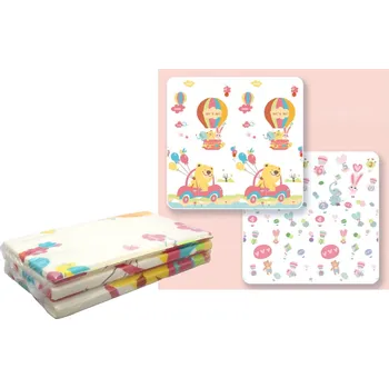 Hrací deka Plážová, pikniková, pěnová oboustranná podložka MEDVÍDEK 195x145x1,5 cm