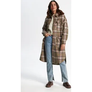 Sinsay - Košilový kabát se směsí vlny - vícebarevná - 3150F-MLC - 3150F-MLC-XXL