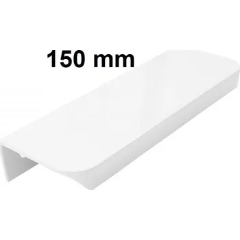 Nábytková úchytka hranová U9 typ Zobal zaoblená C12 R9 bílá L-150 mm