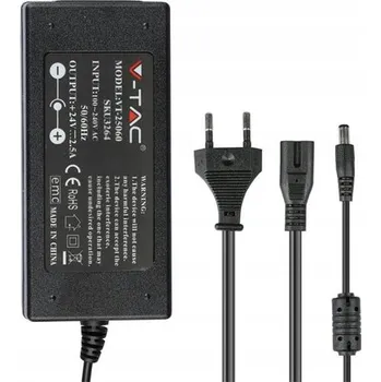 Zásuvkový napájecí zdroj V-tac 3264 s kabely 60 W 24 V 2,5 A IP44