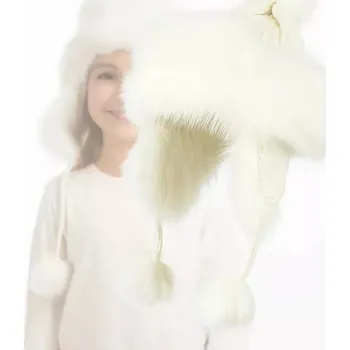 Čepice Zimní čepice Polar Fashion s klapkami na uši, bílá, velikost S/M
