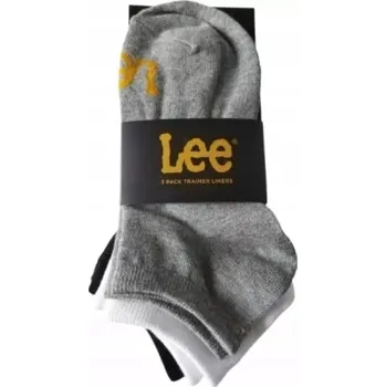 Pánské oblečení Ponožky kotníkové ponožky Lee 3 kusy, 39-42, šedá/bílá/černá