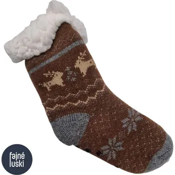 Dětské termo ponožky Dětské teplé ponožky s kožíškem Sobík