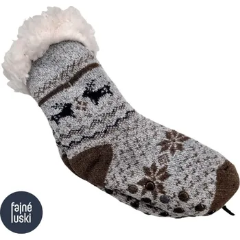 Dětské termo ponožky Dětské teplé ponožky s kožíškem Sobík