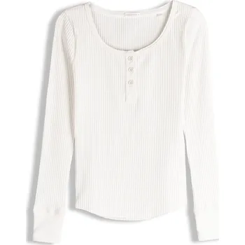 GATE Žebrovaný top s knoflíky 42 625-1555/1140
