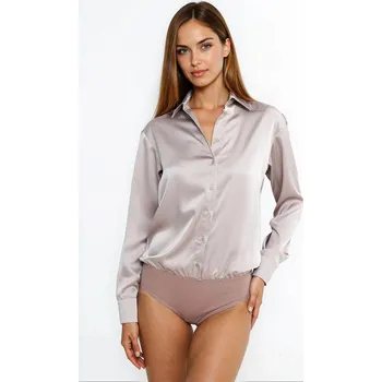 Body Nife Saténové dámské body K96 Barva: Béžová, Velikost: XL