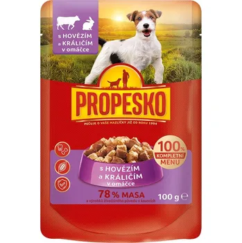 Krmivo pro psa Propesko Adult hovězí a králičí 100 g