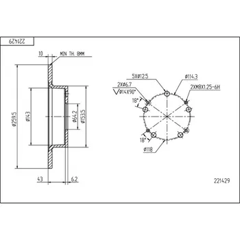 Brzdový kotouč Brzdový kotouč HART 221 429