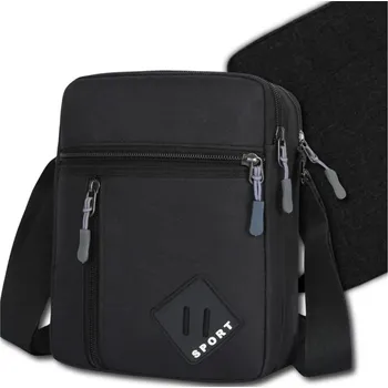 Pánská aktovka Sportovní taška přes rameno pro pány, syntetická tkanina Oxford, 70-130 cm, 16x23x7 cm