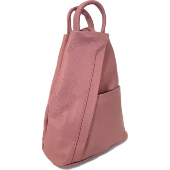 Městský batoh Leather Country Dámský kožený městský batoh 2v1 LC9428705 - růžový