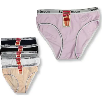 Kalhotky Dámské kalhotky SWEET DREAM s pruhy a bílou lemovkou, nohy č.: 7020 – 1 ks