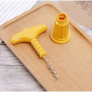 Otvírák Tradiční vývrtka s plastovou rukojetí ORANŽOVÁ 12 cm