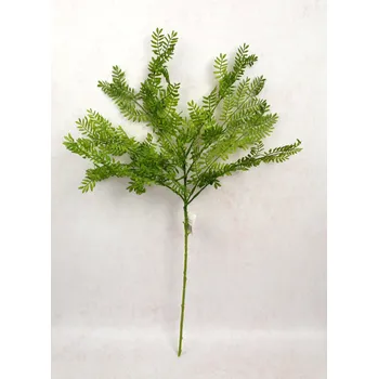 umělá květina Silikonová větvička PAPROĆ, výška 76 cm, tmavě ZELENÁ