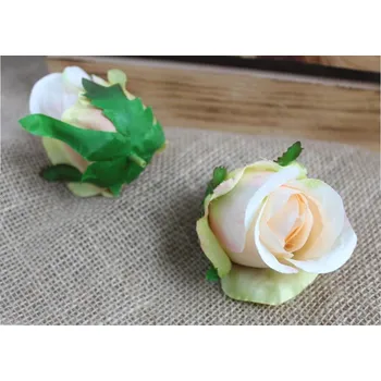 umělá květina Květinová hlavička RŮŽE 8x7 cm SVĚTLE RŮŽOVÁ stínovaná