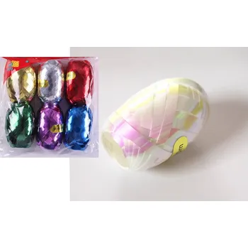 Vánoční dekorace Dárkové stuhy PERLOVÉ tradiční BÍLÉ – sada 6 ks (1 ks – 5 mm x 10 m)