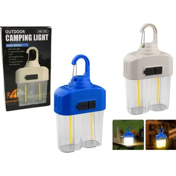 Stojací lampa Kempingová lampa na akumulátor, s možností zavěšení HK-158 14x7,5 cm mix barev