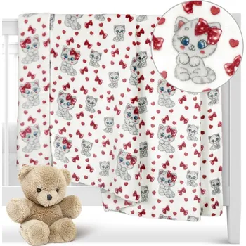 Dětská deka Dětská deka KOČIČKY mikroplyš 100x155cm Český výrobce