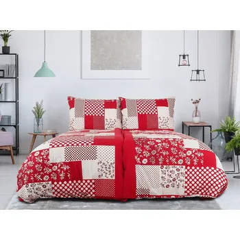 Bavlněné povlečení PERISO červené Rozměr povlečení: 70 x 90 cm | 140 x 200 cm