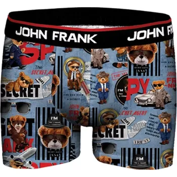 Boxerky Pánské vtipné boxerky John Frank JFBD355 spy blue velikost XL-54/56