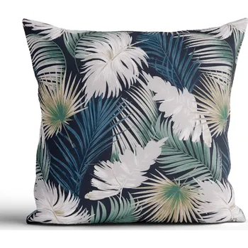 Povlak na dekorativní polštářek Bavlněný povlak na polštář Renforcé 40 × 40 cm - Taisa zelená/modrá