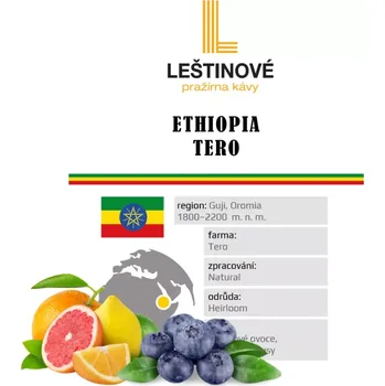 Káva Etiopie Tero 200g (Zrnková káva 100% arabika)