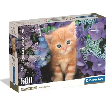 Puzzle Clementoni puzzle zrzavé kotě 500 dílků