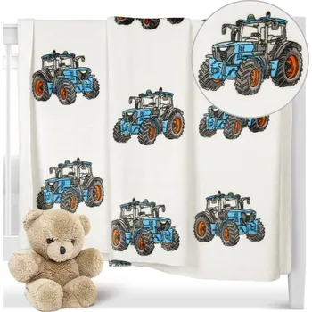 Dětská deka Dětská deka TRAKTOR mikroplyš 100x155cm Český výrobce