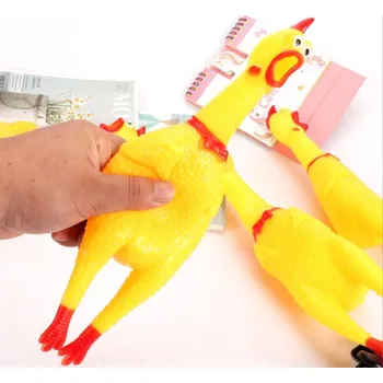 Hračka pro psa Gumová hračka PÍSKACÍ KUŘE 15 cm