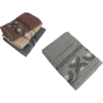 Sprchový závěs Koupelnový ručník 137 x 67 cm, vzor vějíř MIX BAREV – 1 ks