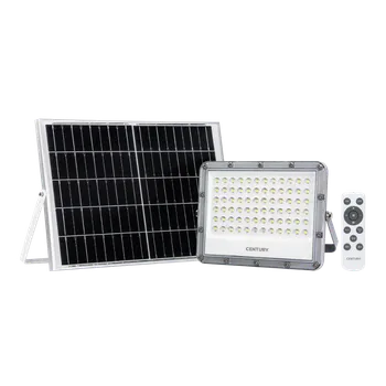 Venkovní osvětlení CENTURY Sirio Solare, Solární nástěnný reflektor, 5W LED, 4000K, IP65, dálkové ovládaný se solárním panelem
