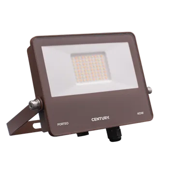 CENTURY PORTEO CCT LED reflektor 40W 3000/4000/6500K 4600lm IP65 hnědý s připojením přímo do svítidla