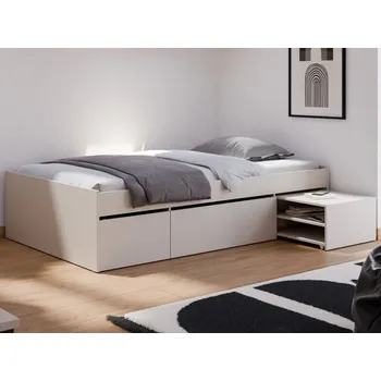 Postel Postel s úložnými zásuvkami Assisi 120x200 cm, béžová kašmír