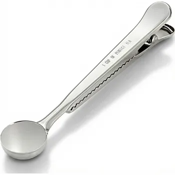 Odměrka s klipem na čaj 17 cm stříbrná