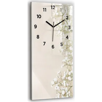 Hodiny Nástěnné hodiny svislé Tiché ručičky Kuchyně Kvetoucí květy sádrovky