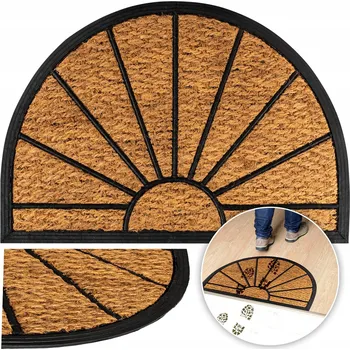 Rohožka VENKOVNÍ PŮLKRUHOVÁ KOKOSOVÁ ROHOŽKA NA BOTY 40x60