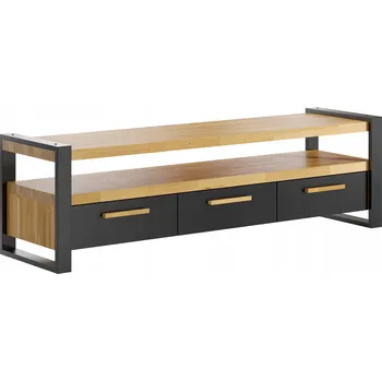 Komoda TV stolek z dubu a kovu, komoda pod televizor