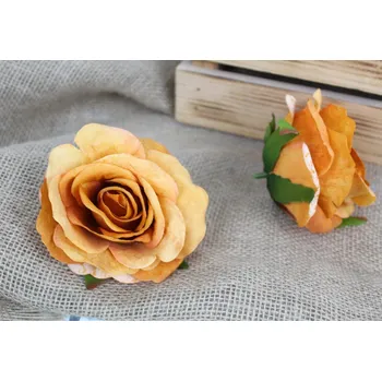 umělá květina Květinová hlava RŮŽE 10 cm ČAJOVÁ skvrnitá