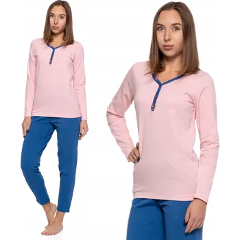 Dámské noční prádlo Roztomilé DÁMSKÉ PYŽAMO Dlouhý Rukáv Kalhoty Hladké Elegantní MORAJ XXL