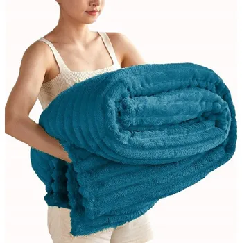 Prostěradlo Deka BestLowCost polyester 160 cm x 200 cm modrá