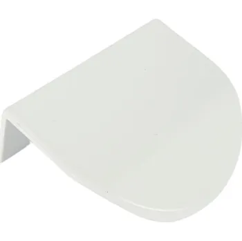 NÁBYTKOVÁ ÚCHYTKA OKRAJOVÝ U11 TYP 9 BÍLÝ MAT ZAOBLONY L-50mm