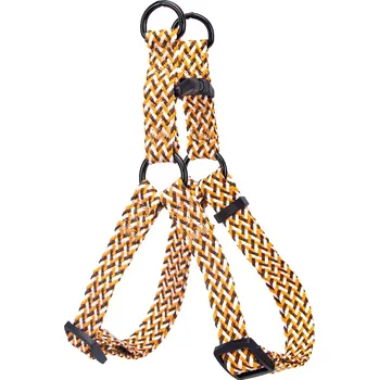 Postroj pro psa XL Postroj cik cak žlutý 50 - 70 cm